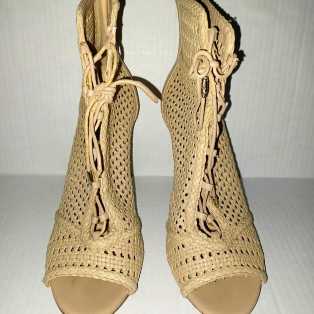 SAM EDELMAN ABBIE WOMEN'S OPEN TOE LACE UP BOOTIES SANDALS